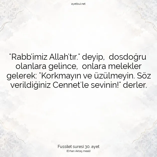 Ayetbul | Kuran Mealleri | Quran | Fussilet suresi 30. ayet