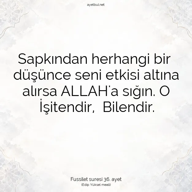 Ayetbul | Kuran Mealleri | Quran | Fussilet suresi 36. ayet