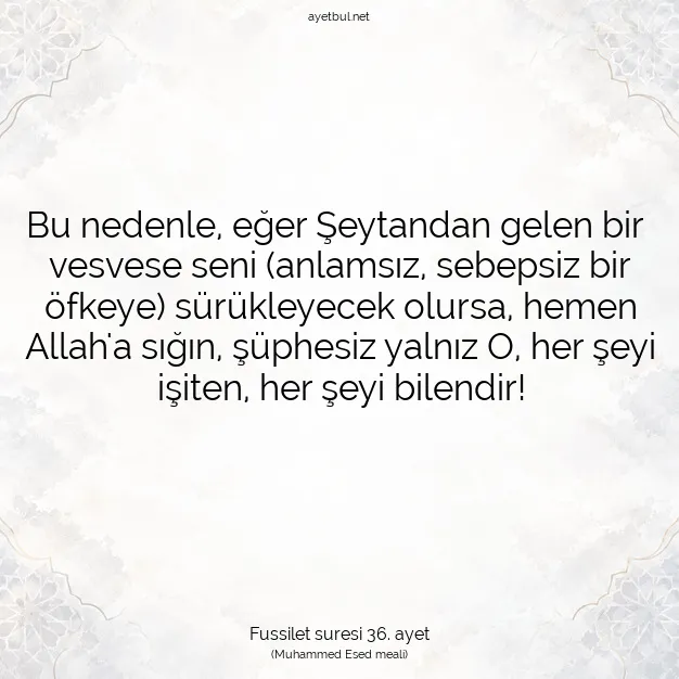 Ayetbul | Kuran Mealleri | Quran | Fussilet suresi 36. ayet