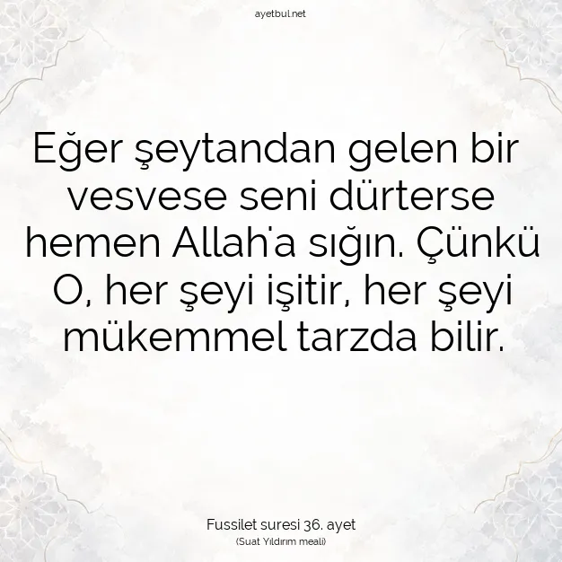 Ayetbul | Kuran Mealleri | Quran | Fussilet suresi 36. ayet