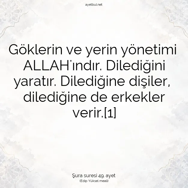 Ayetbul | Kuran Mealleri | Quran | Şura suresi 49. ayet
