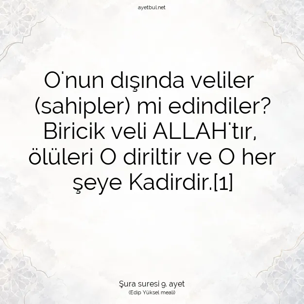 Ayetbul | Kuran Mealleri | Quran | Şura suresi 9. ayet