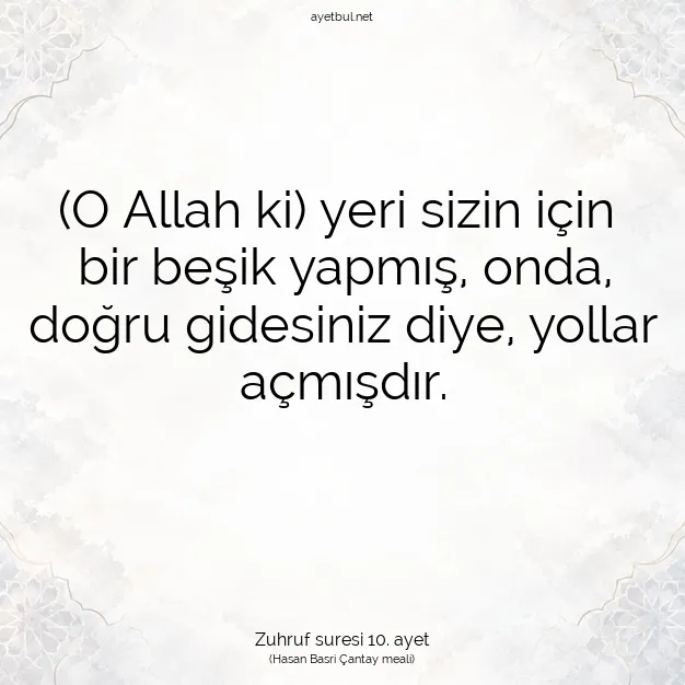 Ayetbul | Kuran Mealleri | Quran | Zuhruf suresi 10. ayet