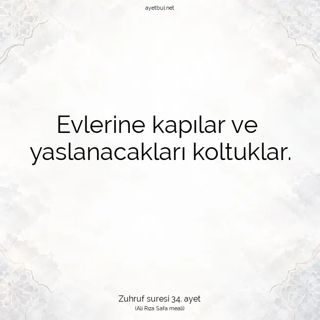 Ayetbul | Kuran Mealleri | Quran | Zuhruf suresi 34. ayet