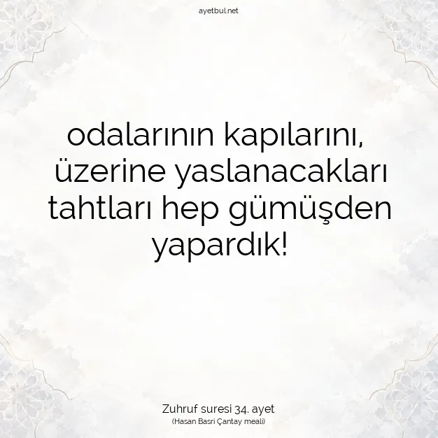 Ayetbul | Kuran Mealleri | Quran | Zuhruf suresi 34. ayet