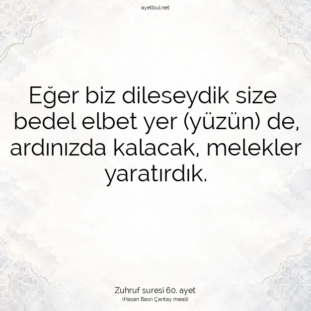 Ayetbul | Kuran Mealleri | Quran | Zuhruf suresi 60. ayet