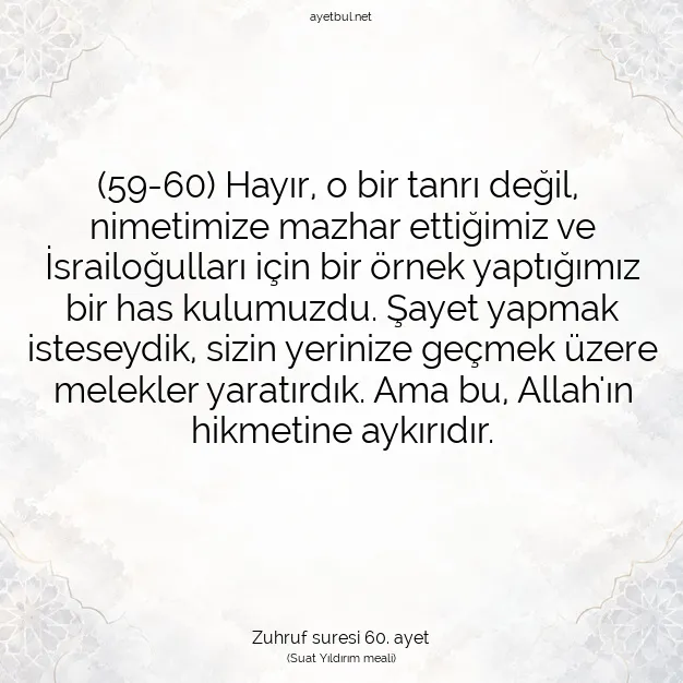 Ayetbul | Kuran Mealleri | Quran | Zuhruf suresi 60. ayet