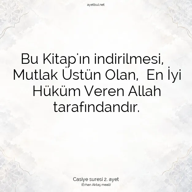 Ayetbul | Kuran Mealleri | Quran | Casiye suresi 2. ayet