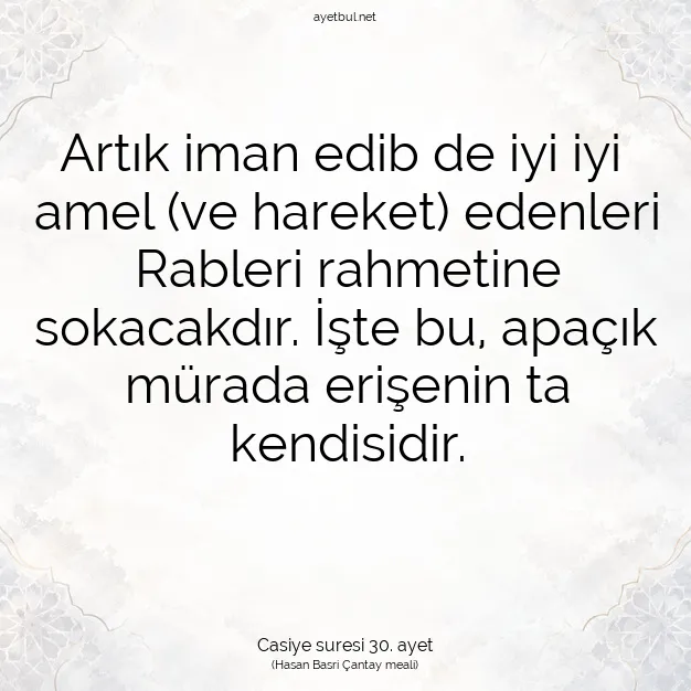 Ayetbul | Kuran Mealleri | Quran | Casiye suresi 30. ayet