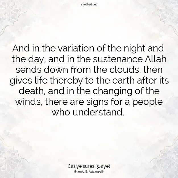 Ayetbul | Kuran Mealleri | Quran | Casiye suresi 5. ayet