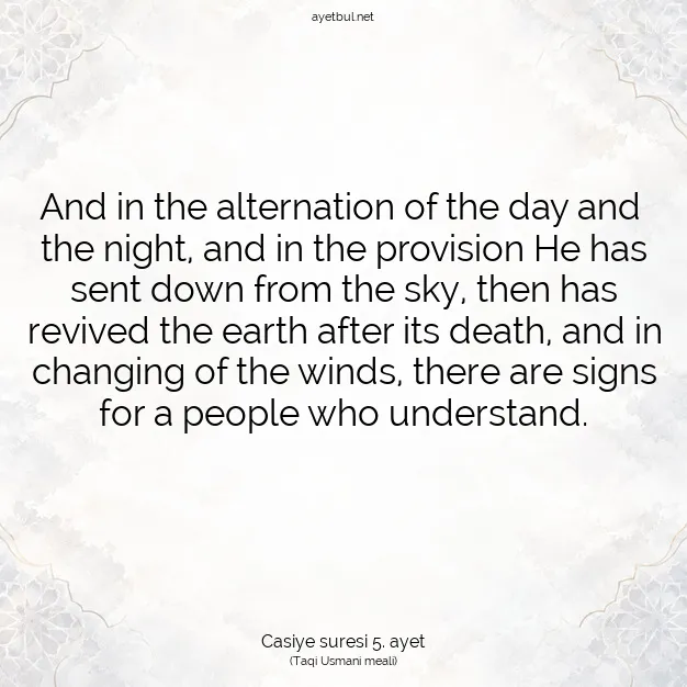 Ayetbul | Kuran Mealleri | Quran | Casiye suresi 5. ayet