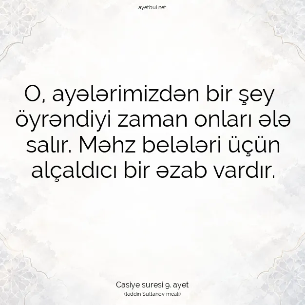 Ayetbul | Kuran Mealleri | Quran | Casiye suresi 9. ayet