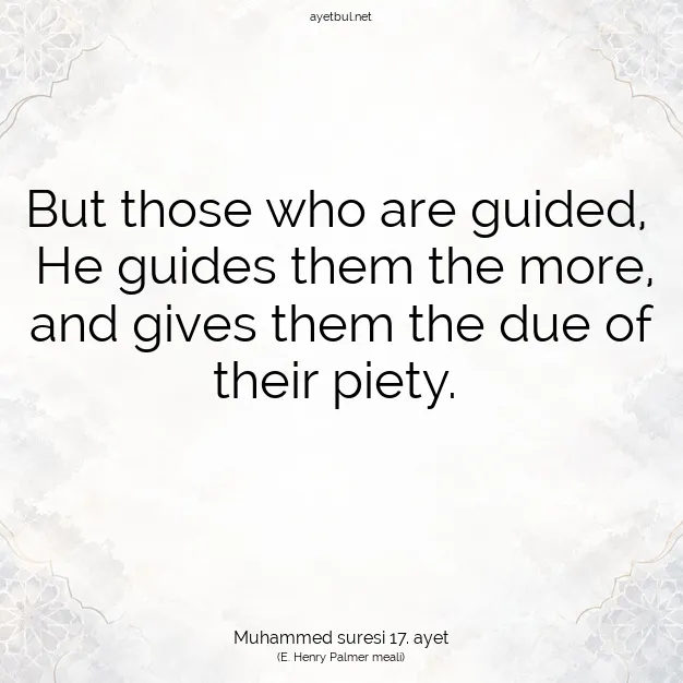Ayetbul | Kuran Mealleri | Quran | Muhammed suresi 17. ayet