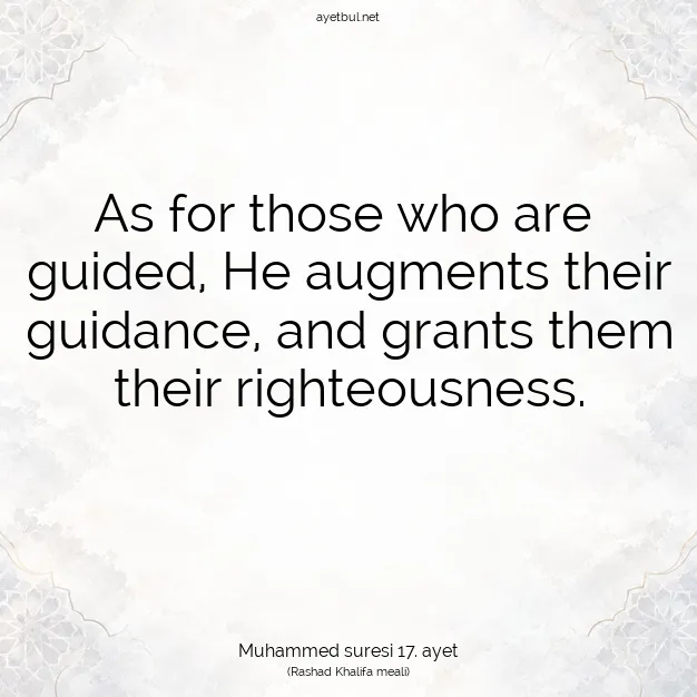 Ayetbul | Kuran Mealleri | Quran | Muhammed suresi 17. ayet