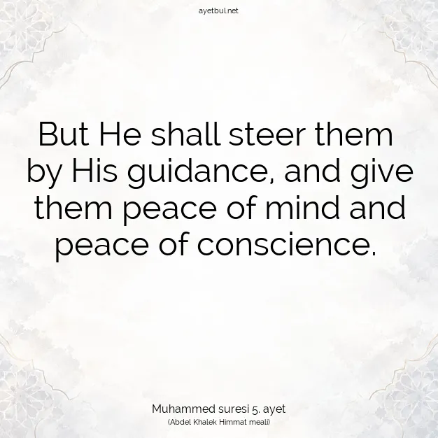 Ayetbul | Kuran Mealleri | Quran | Muhammed suresi 5. ayet