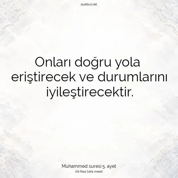 Ayetbul | Kuran Mealleri | Quran | Muhammed suresi 5. ayet