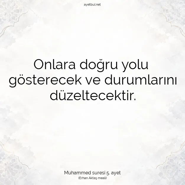 Ayetbul | Kuran Mealleri | Quran | Muhammed suresi 5. ayet