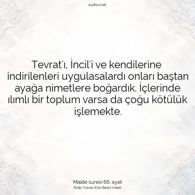 Ayetbul | Kuran Mealleri | Quran | Maide suresi 66. ayet