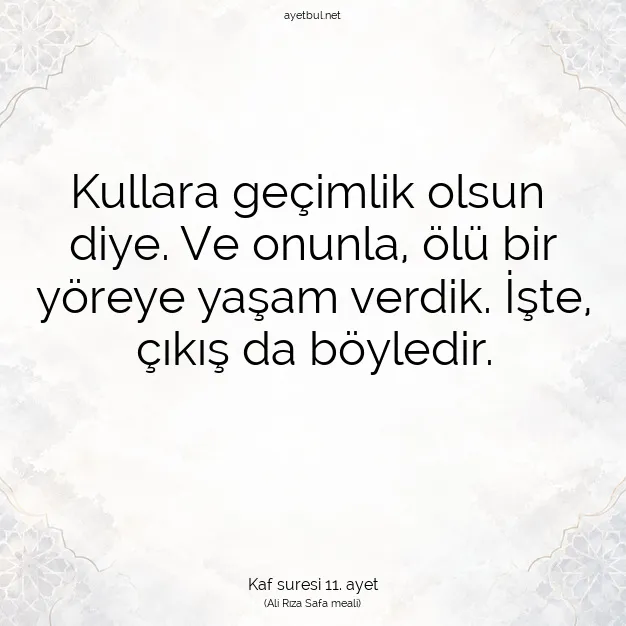 Ayetbul | Kuran Mealleri | Quran | Kaf suresi 11. ayet
