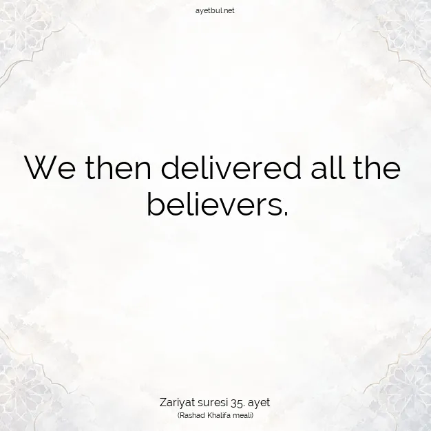 Ayetbul | Kuran Mealleri | Quran | Zariyat suresi 35. ayet