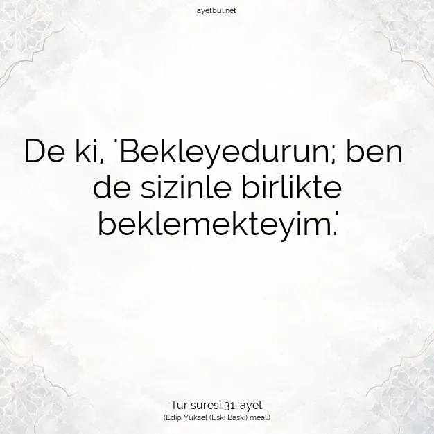 Ayetbul | Kuran Mealleri | Quran | Tur suresi 31. ayet