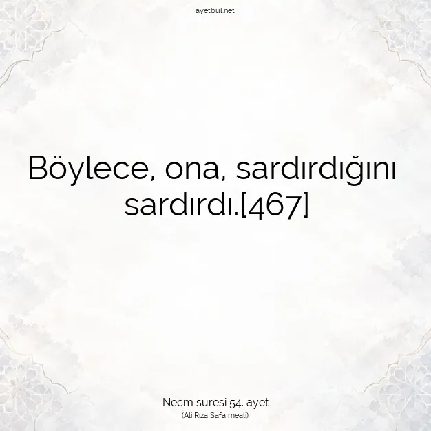 Ayetbul | Kuran Mealleri | Quran | Necm suresi 54. ayet