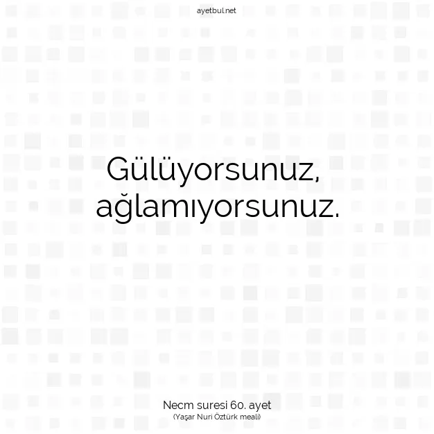 Ayetbul | Kuran Mealleri | Quran | Necm suresi 60. ayet
