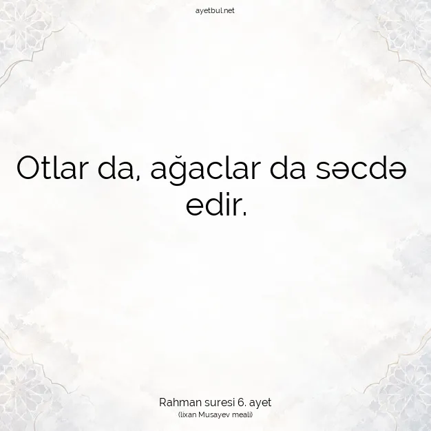 Ayetbul | Kuran Mealleri | Quran | Rahman suresi 6. ayet