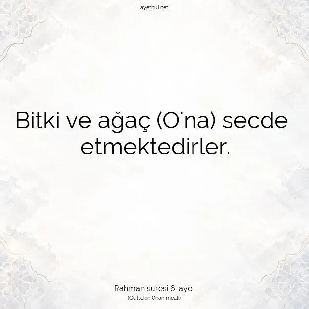 Ayetbul | Kuran Mealleri | Quran | Rahman suresi 6. ayet