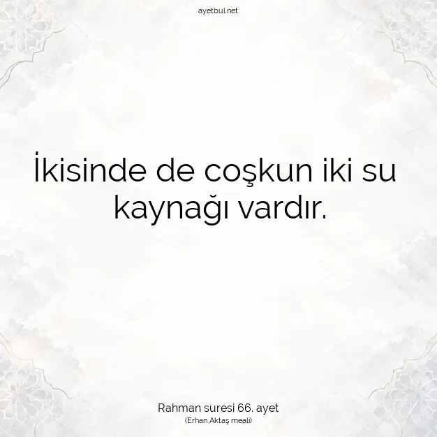 Ayetbul | Kuran Mealleri | Quran | Rahman suresi 66. ayet