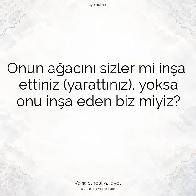 Ayetbul | Kuran Mealleri | Quran | Vakıa suresi 72. ayet