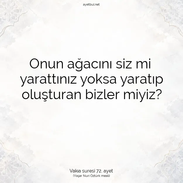 Ayetbul | Kuran Mealleri | Quran | Vakıa suresi 72. ayet