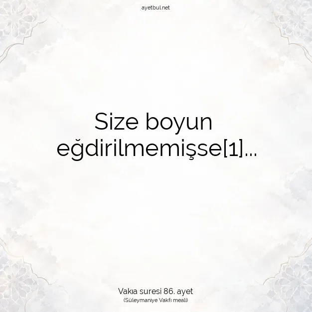 Ayetbul | Kuran Mealleri | Quran | Vakıa suresi 86. ayet