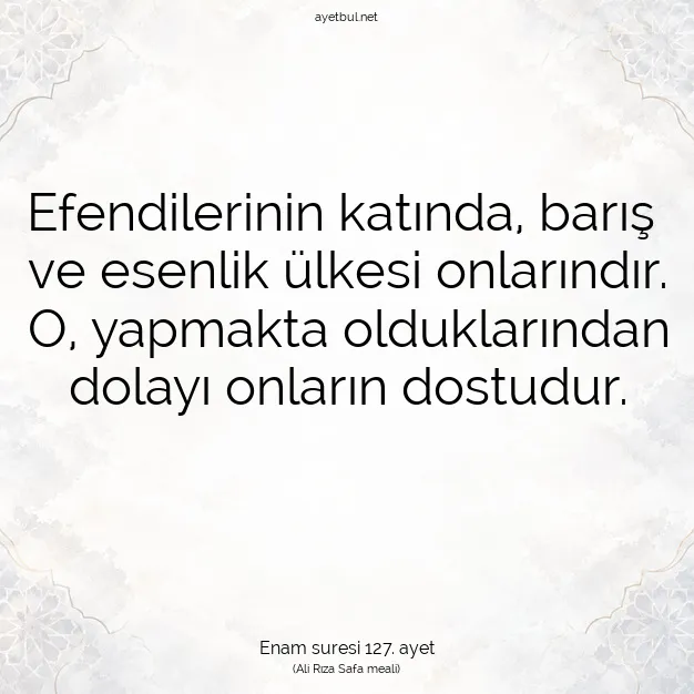Ayetbul | Kuran Mealleri | Quran | Enam suresi 127. ayet
