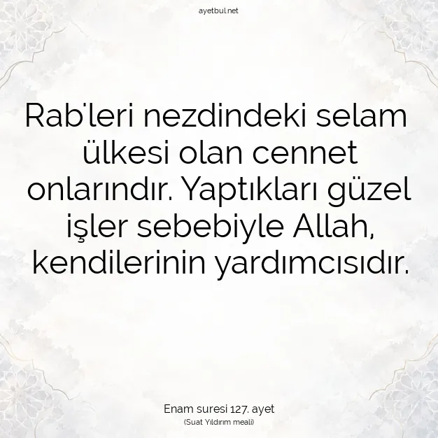 Ayetbul | Kuran Mealleri | Quran | Enam suresi 127. ayet