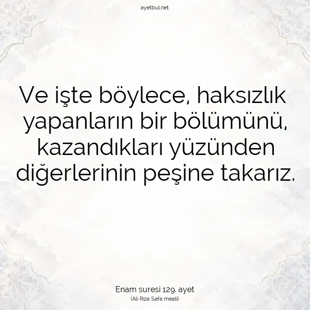 Ayetbul | Kuran Mealleri | Quran | Enam suresi 129. ayet
