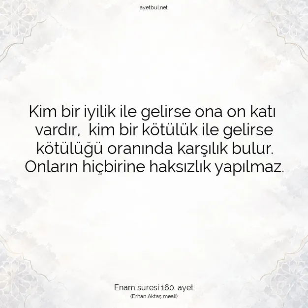 Ayetbul | Kuran Mealleri | Quran | Enam suresi 160. ayet