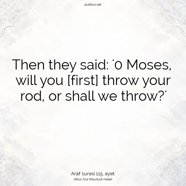 Ayetbul | Kuran Mealleri | Quran | Araf suresi 115. ayet
