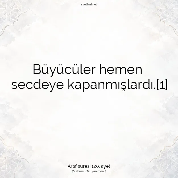 Ayetbul | Kuran Mealleri | Quran | Araf suresi 120. ayet