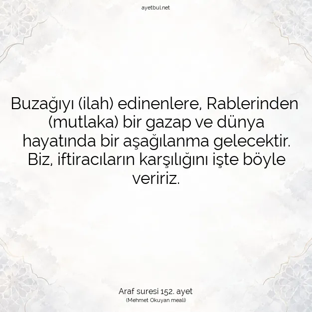 Ayetbul | Kuran Mealleri | Quran | Araf suresi 152. ayet