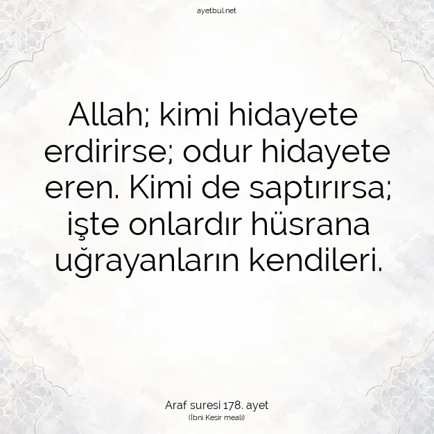 Ayetbul | Kuran Mealleri | Quran | Araf suresi 178. ayet