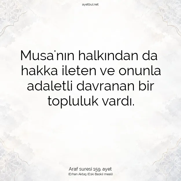Ayetbul | Kuran Mealleri | Quran | Araf suresi 159. ayet