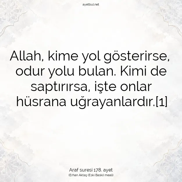 Ayetbul | Kuran Mealleri | Quran | Araf suresi 178. ayet