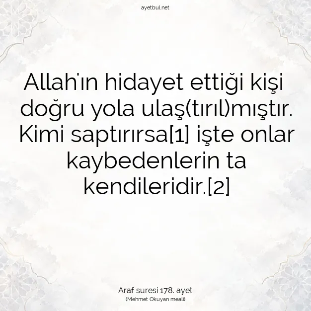 Ayetbul | Kuran Mealleri | Quran | Araf suresi 178. ayet