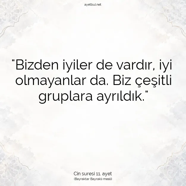 Ayetbul | Kuran Mealleri | Quran | Cin suresi 11. ayet