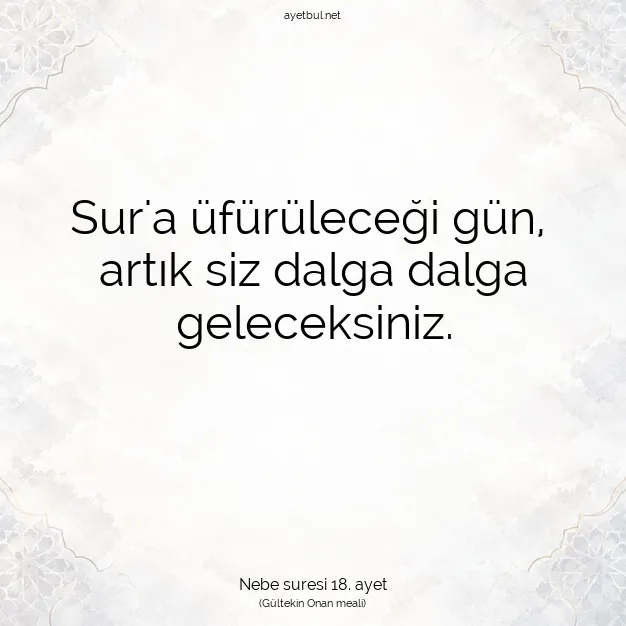 Ayetbul | Kuran Mealleri | Quran | Nebe suresi 18. ayet