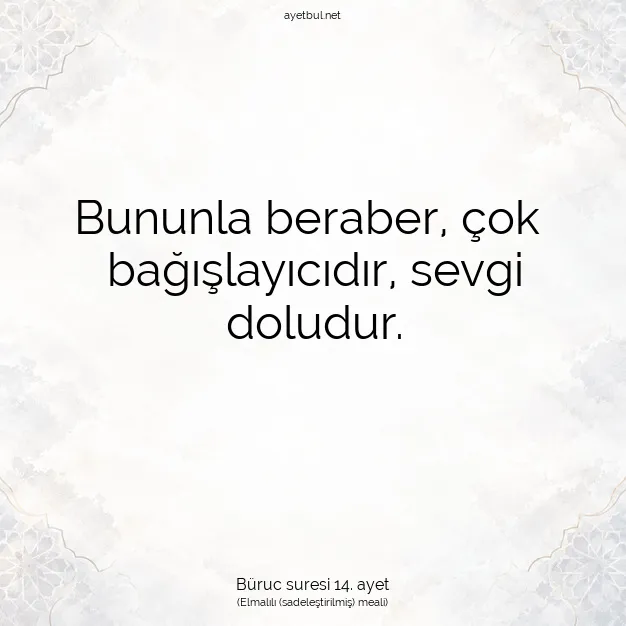 Ayetbul | Kuran Mealleri | Quran | Büruc suresi 14. ayet