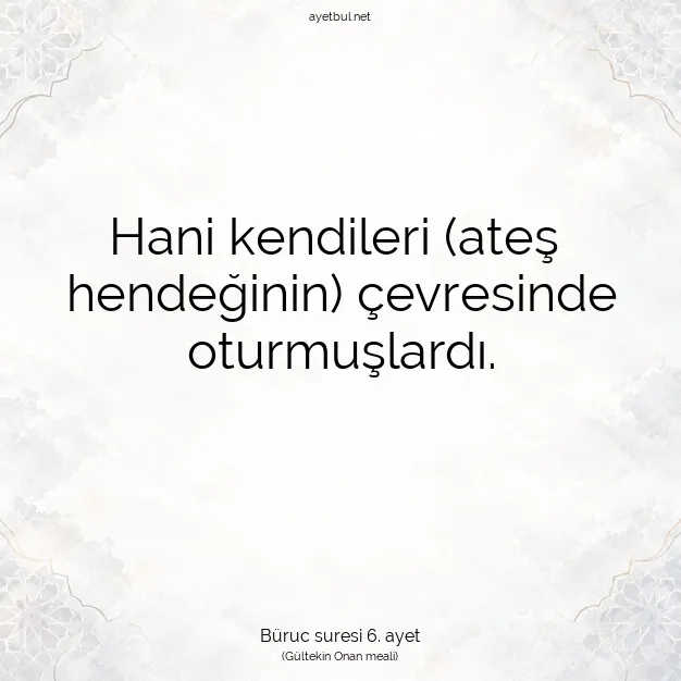 Ayetbul | Kuran Mealleri | Quran | Büruc suresi 6. ayet