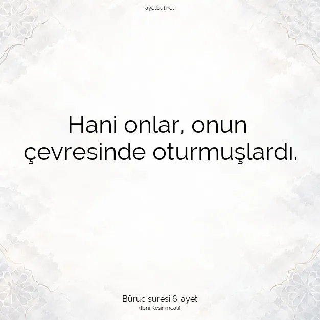 Ayetbul | Kuran Mealleri | Quran | Büruc suresi 6. ayet