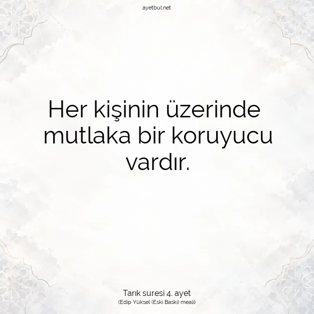 Ayetbul | Kuran Mealleri | Quran | Tarık suresi 4. ayet